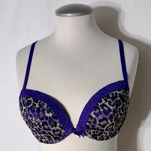 La Senza Perfectly Me Purple Animal Print Bra 34D